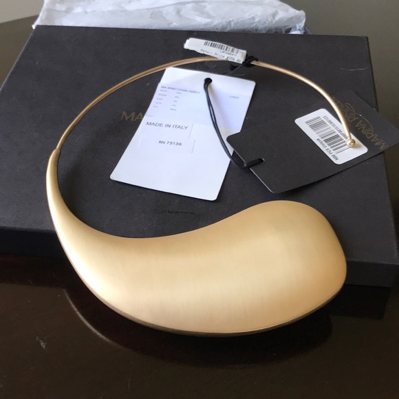 Marina Rinaldi brass half yin-yang golf necklace - Picture 5 of 8